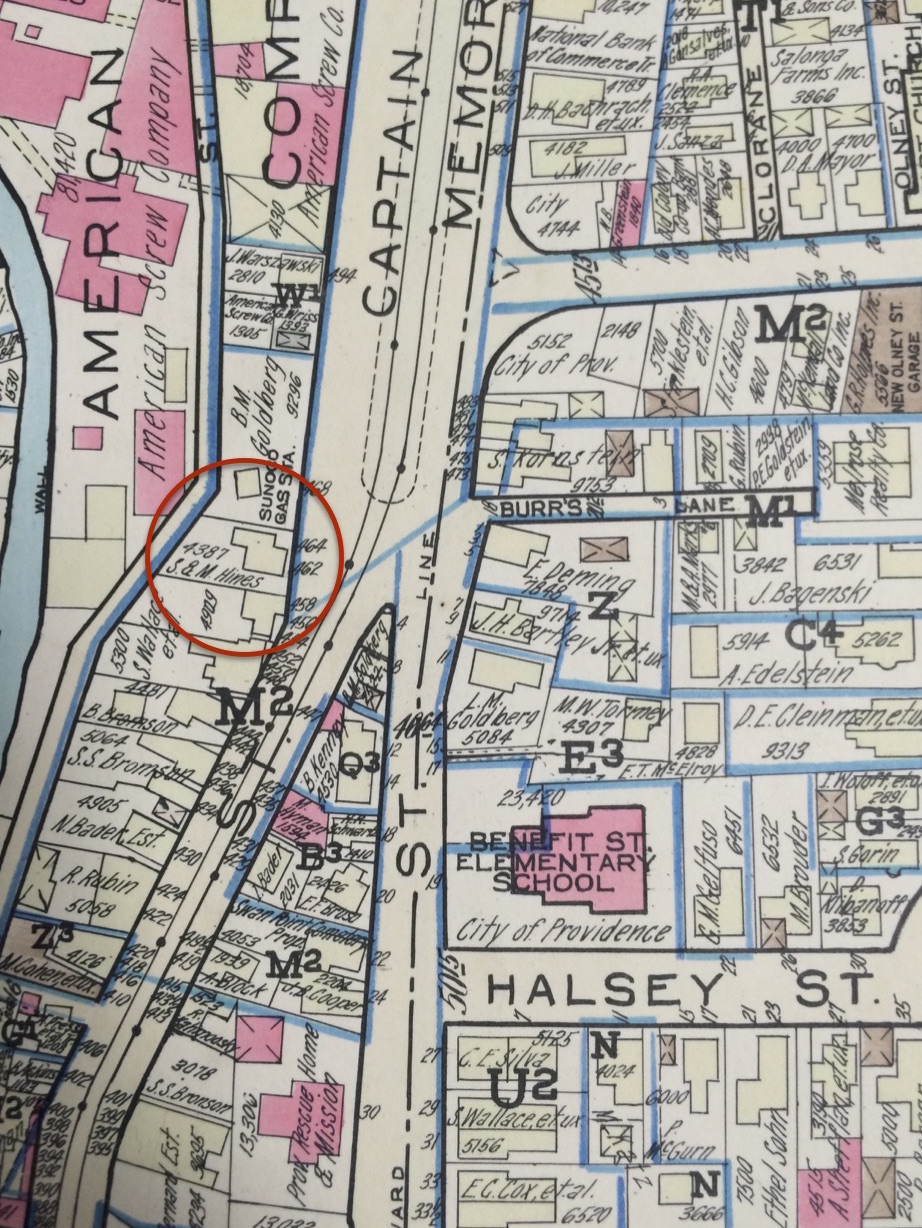 462-64 N. Main St. as depicted on the 1937 Hopkins map.