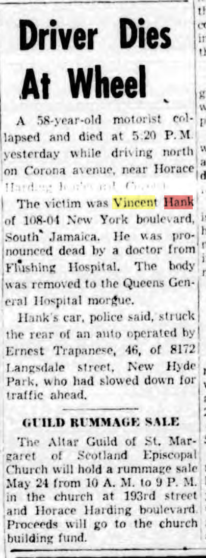 5874 - Vincent Hank Death