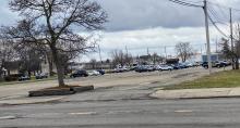 Color photo of a parking lot
