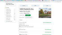 Screenshot of property information