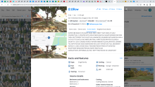 Screenshot of property information
