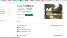 Screenshot of property information