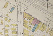 Color image of a 1914 Sanborn Map