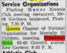 7035 - Homestead Hotel "National Organization for Mentally Ill Children"