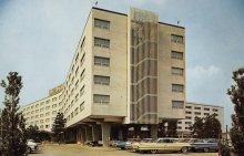 7036 - International Hotel side view, Postcard, 1970s