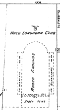 1952 Sanborn Fire Insurance Map, sheet 321, showing Waco Longhorn Club location.