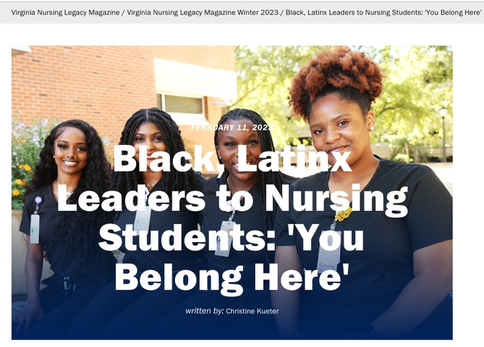Black, Latinx Leaders to Nursing Students: "You Belong Here."