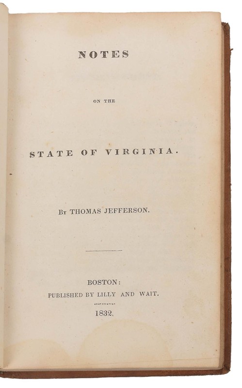 Notes on the State of Virginia by Thomas Jefferson