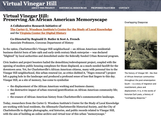 Virtual Vinegar Hill: Preserving an African American Memoryscape