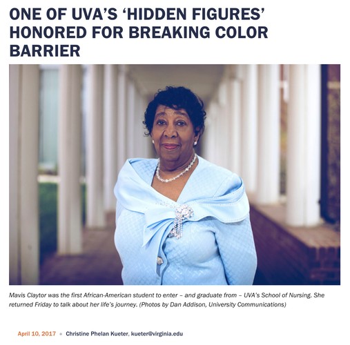 One of UVA’s “Hidden Figures” Honored for Breaking Color Barrier