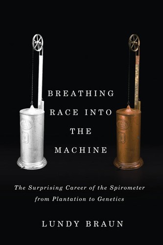 Book cover displaying two spirometers, one colored silver, the other colored copper